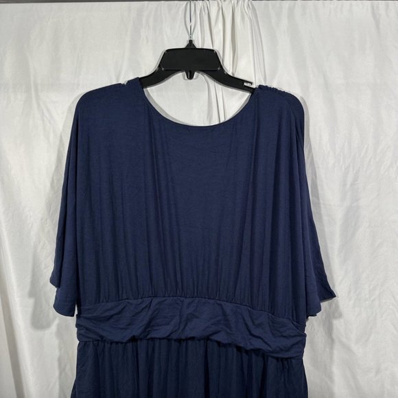 NWD $128 Kiyonna [ 3X ] Indie Surplice V-Neck Maxi Dress in‎ Nouveau Navy #Q400 - Picture 12 of 13